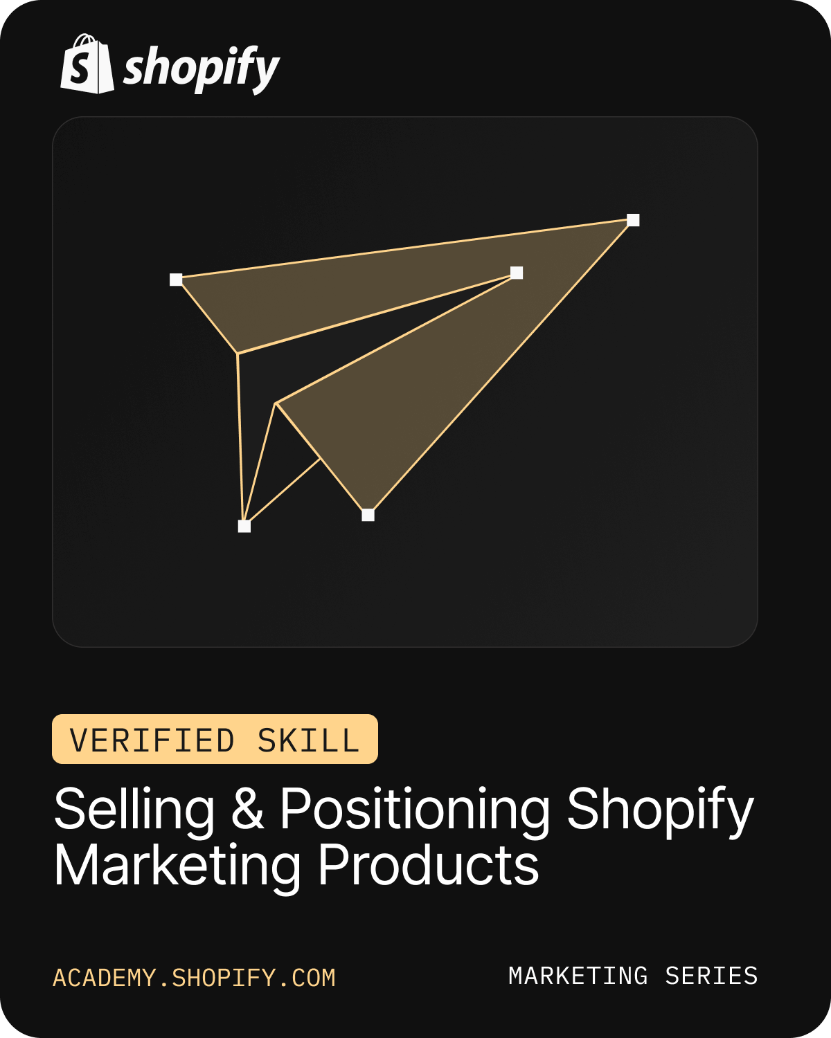 Shopify Selling and Positioning Shopify Marketing Products Certification