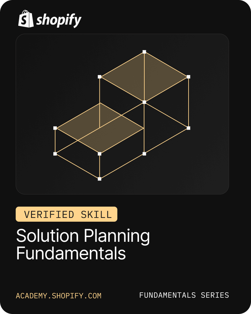 Shopify Solution Planning Fundamentals Certification