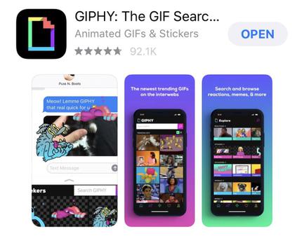 Giphy App Store Showcase