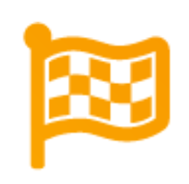 An icon depicting a checkered starting flag