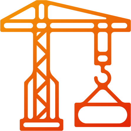 development environment - a crane lifting a box