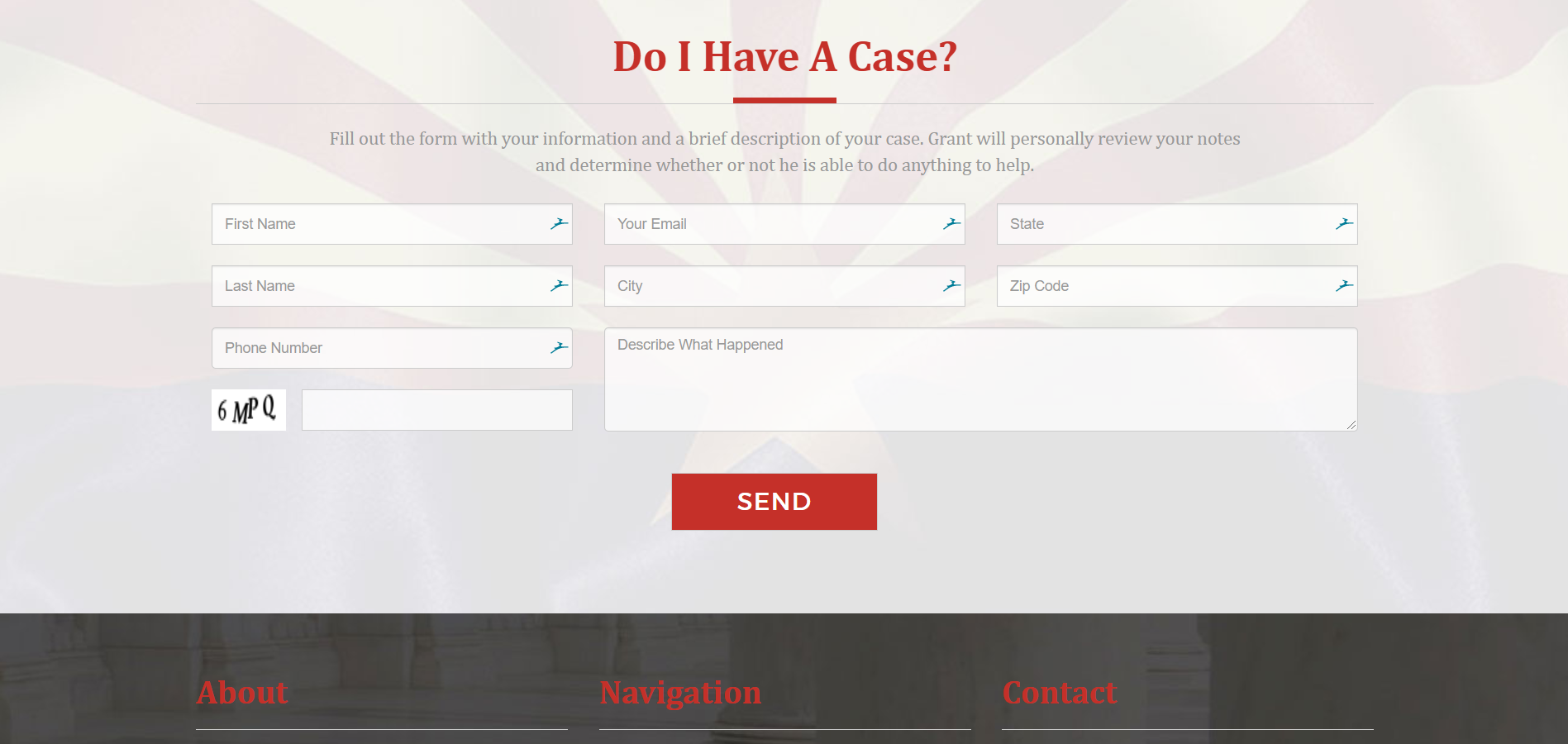 Attorney Website - Grant Woods Law Contact Form
