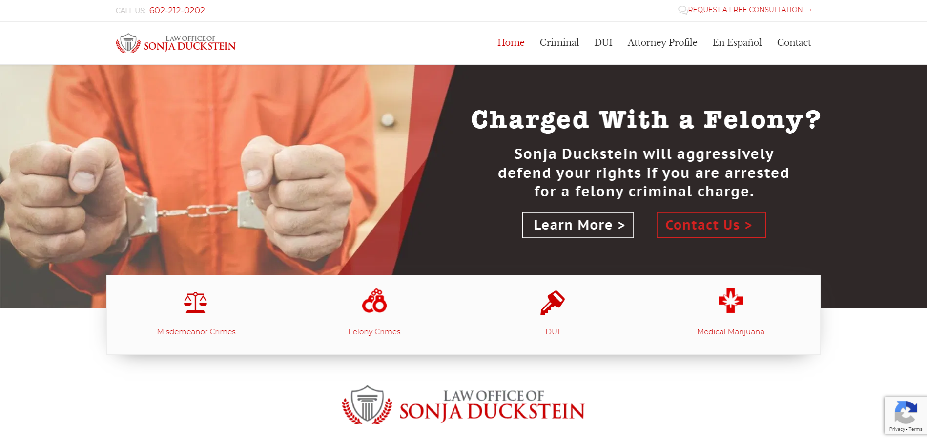 Attorney Website - Sonja Duckstein Homepage