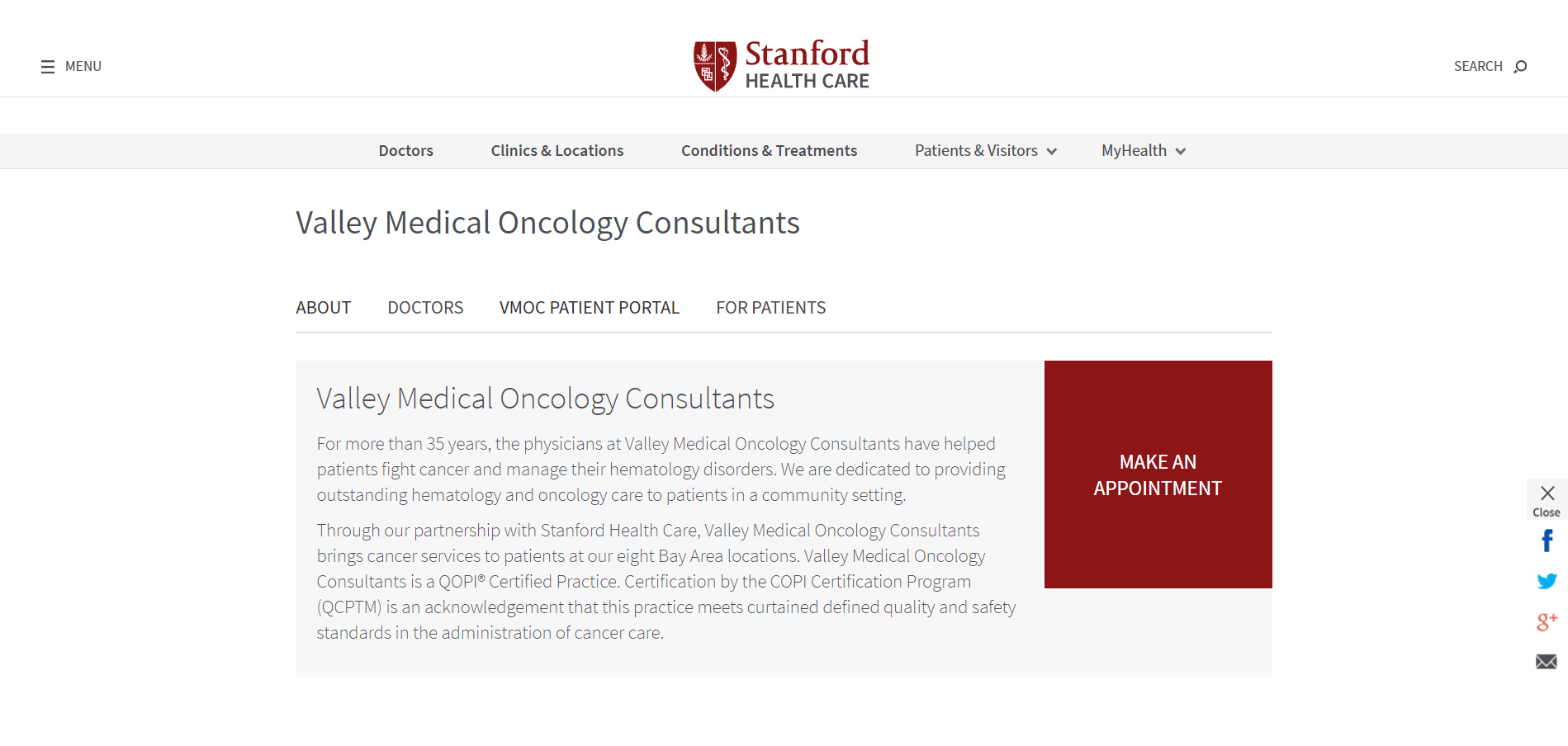 Valley Medical Oncology Consultants home page