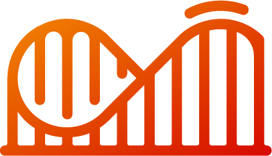 A Roller Coaster, signifying the Peak End Rule