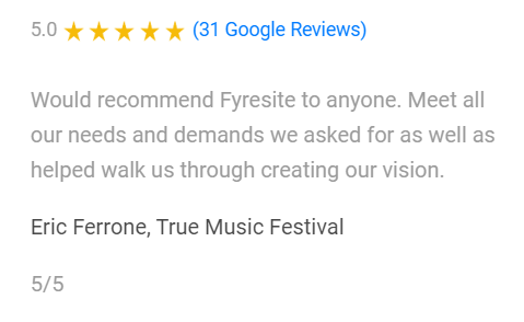 A 5 star rating with review is great social proof
