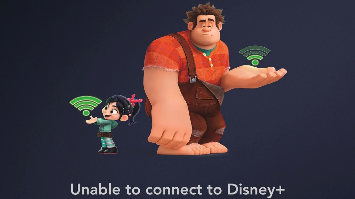 The Disney Plus "Unable to Connect" message