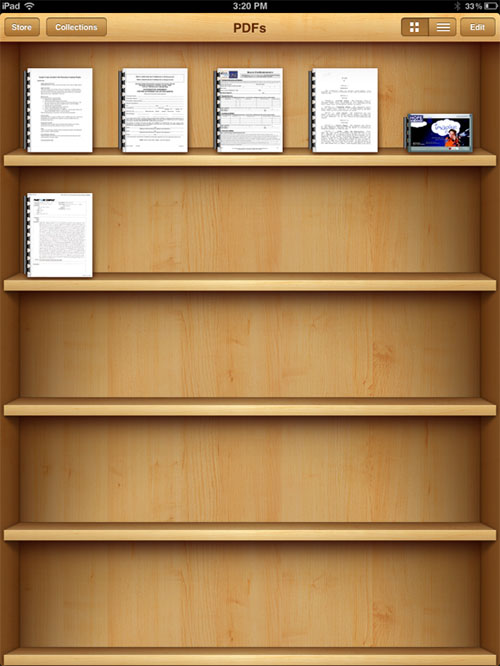 Apple's old bookshelf app