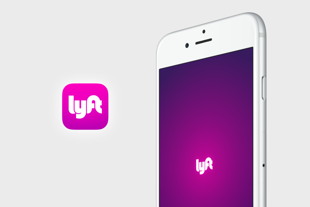 the bright pink Lyft app icon