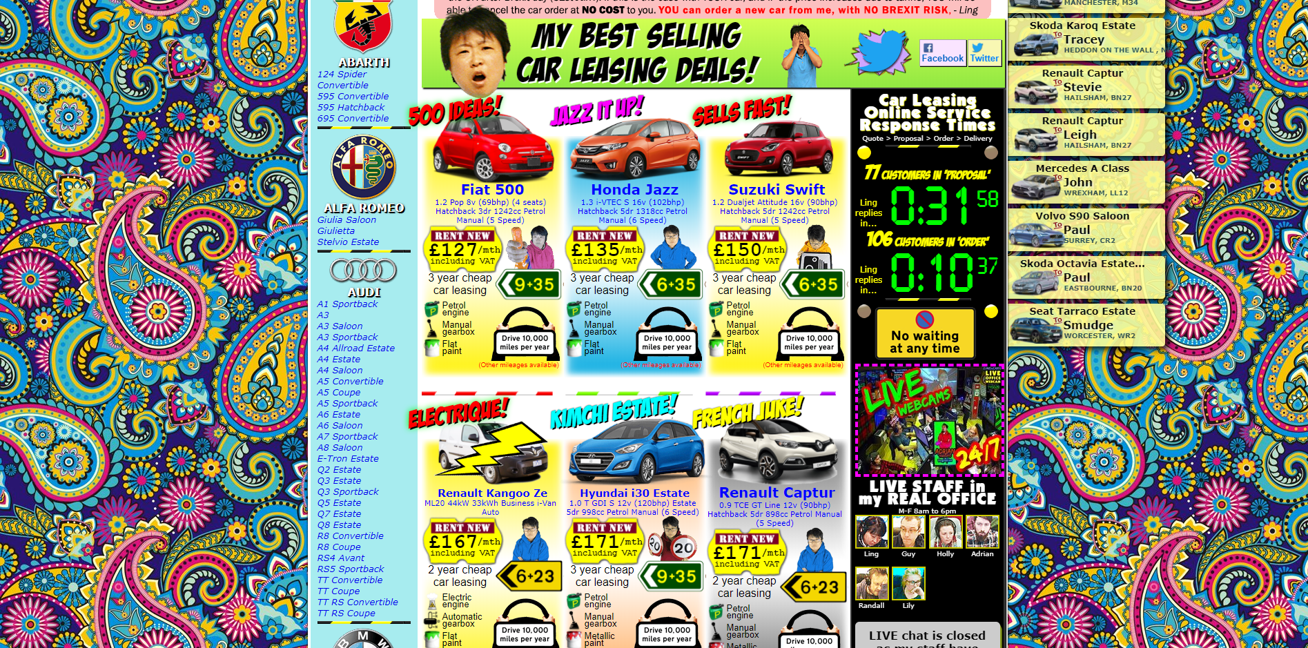 A screenshot of Ling's Cars