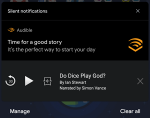 Audible's notifications