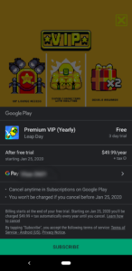 Google Play prevents hidden subscriptions