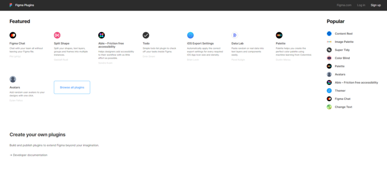 A screenshot of the Figma plugin page