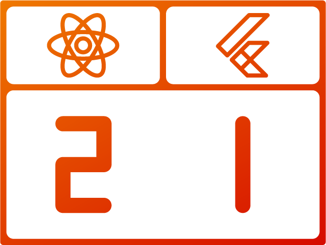 React Native vs Flutter Scoreboard. React Native: 2. Flutter: 1