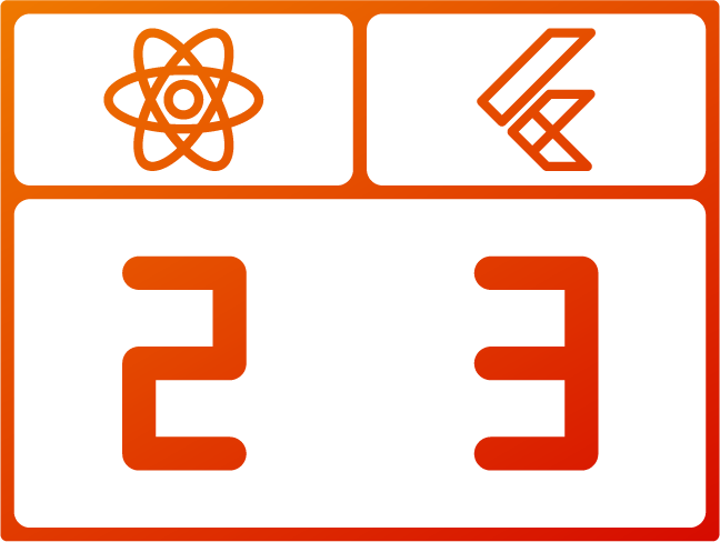 React Native vs Flutter Scoreboard. React Native: 2. Flutter: 3