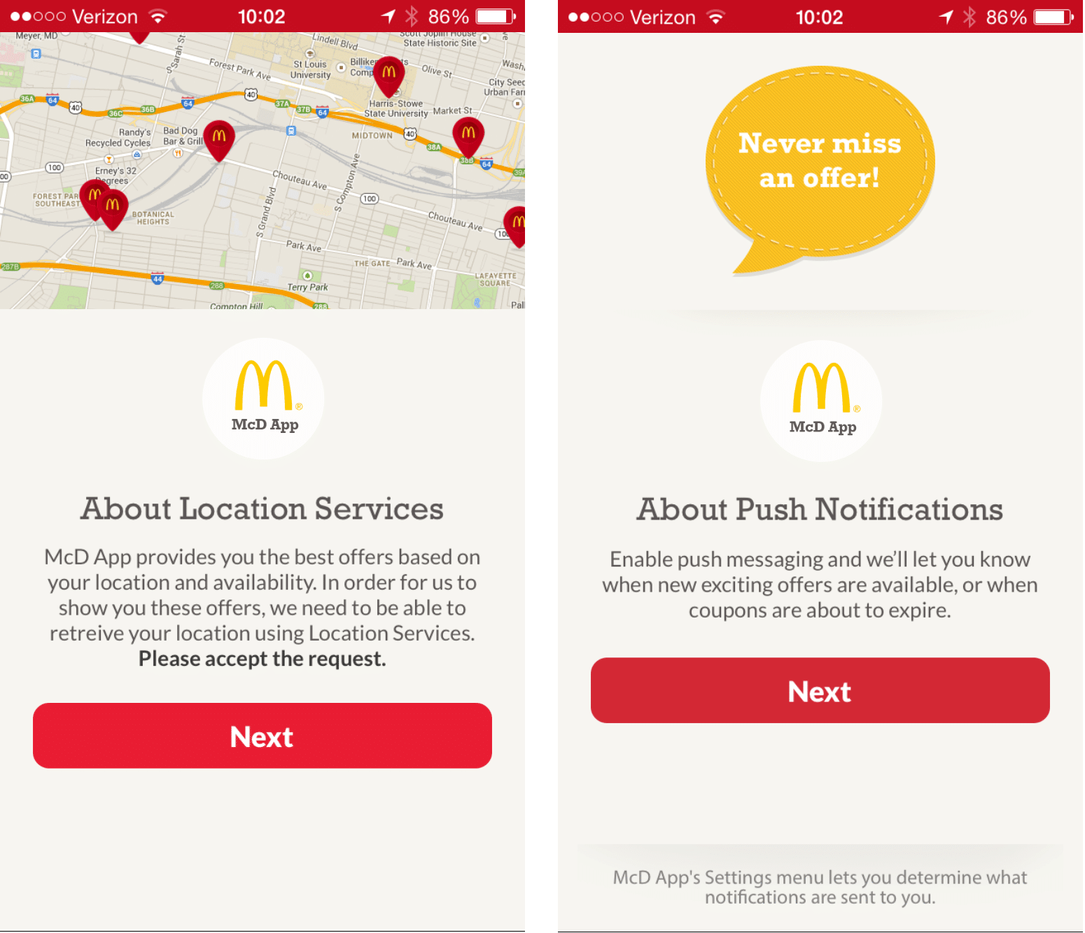 Mcdonald's app