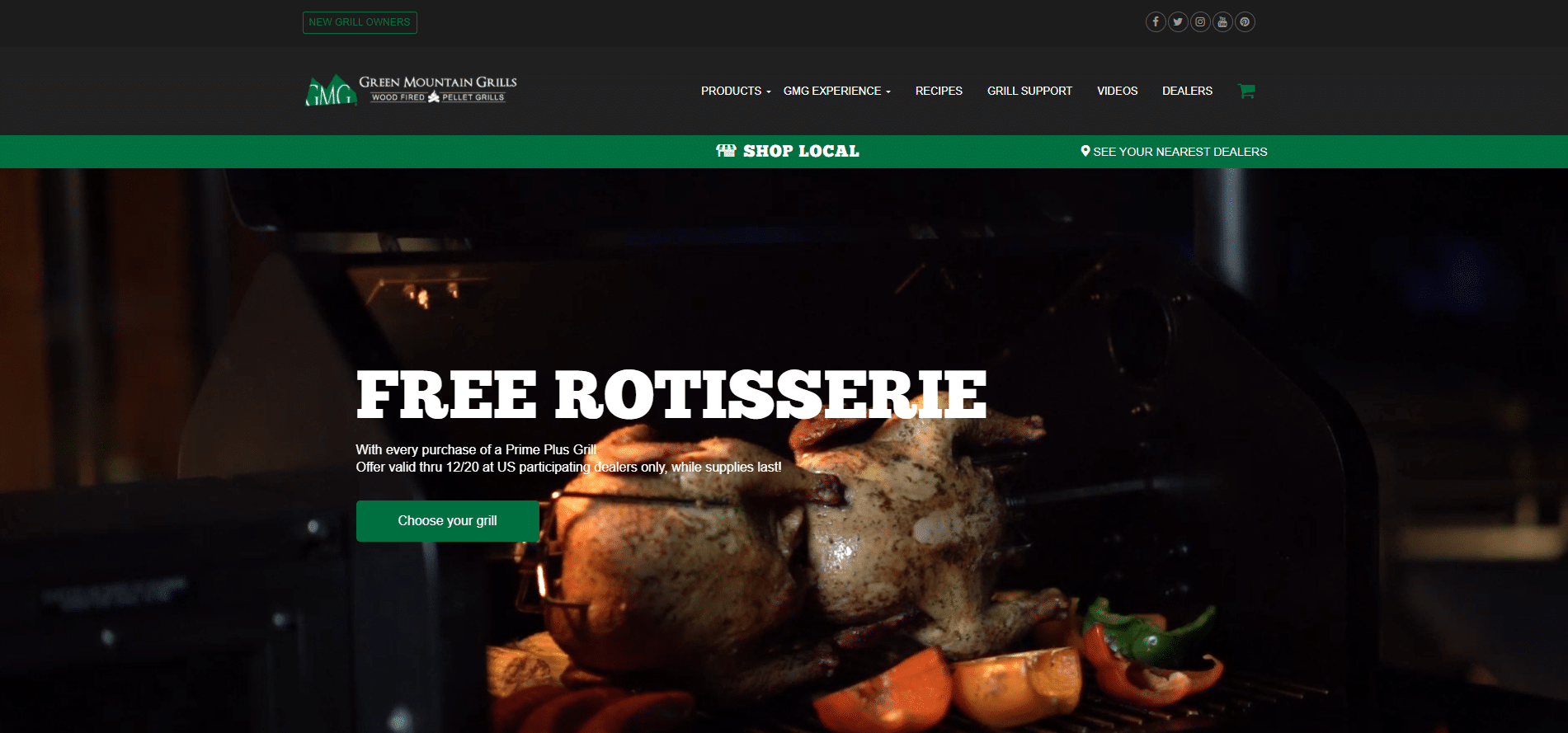 Green Mountain grills website modification with embedded video