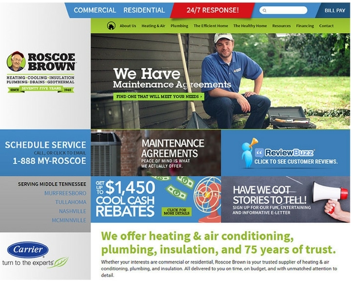 Roscoe Brown bad plumbing website