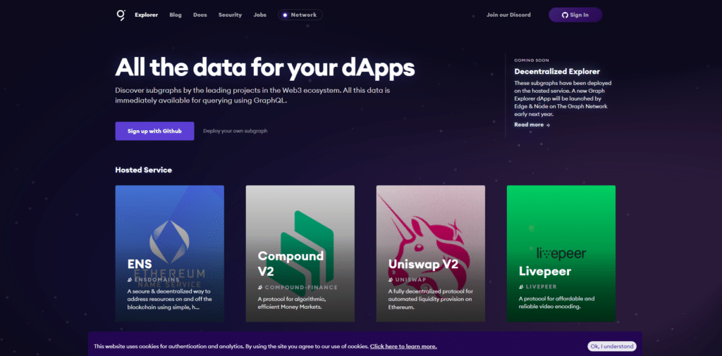 dApps page