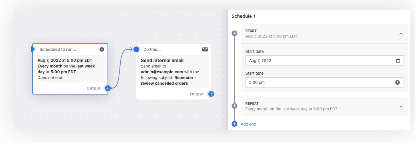 Scheduled Workflow Example