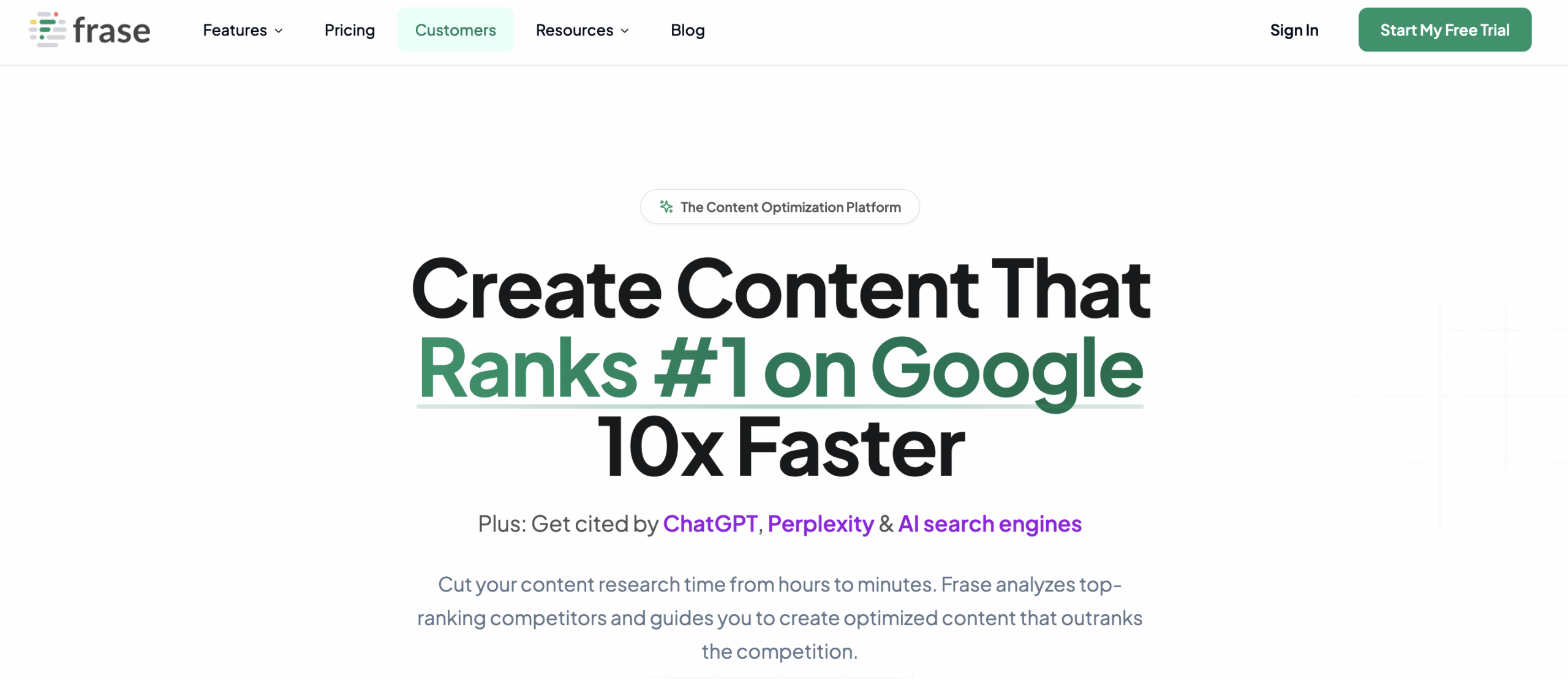 Frase, the AI SEO tool for search intent research 